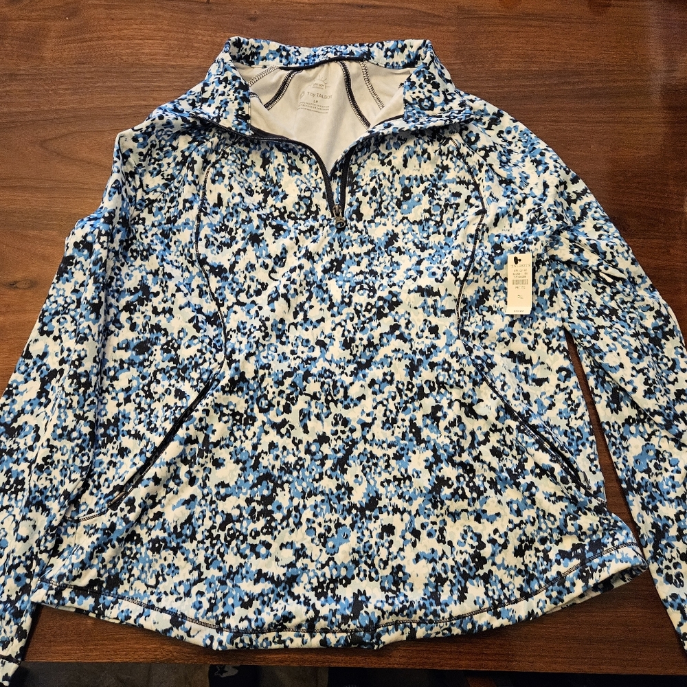 Brand New Blue Talbots Pull Over Petite Large